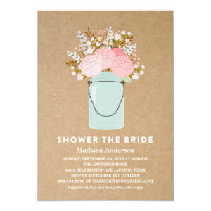 RUSTIC FLOWERS  | BRIDAL SHOWER INVITATION