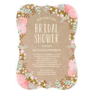 Rustic Flowers | Bridal Shower Invitation 5