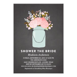 RUSTIC FLOWERS | BRIDAL SHOWER INVITATION