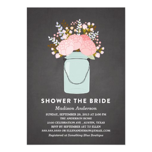 RUSTIC FLOWERS | BRIDAL SHOWER INVITATION (front side)