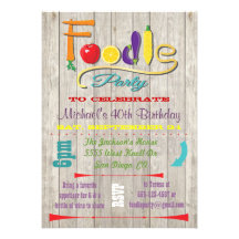 Rustic Foodie party Invitations