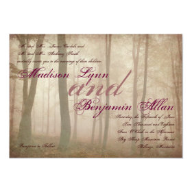 Rustic Forest Fall Autumn Country Wedding Invites 5