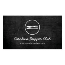RUSTIC FORK & KNIFE LOGO Business Card