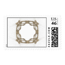 Rustic Fractal Art Frame Stamps