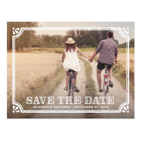 Rustic Frame | Save the Date Postcard