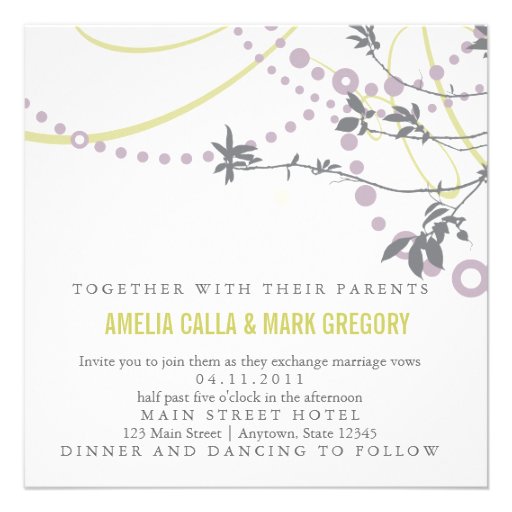 Rustic Garden Wedding Invitation