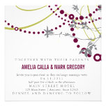 Rustic Garden Wedding Invitation in Plum