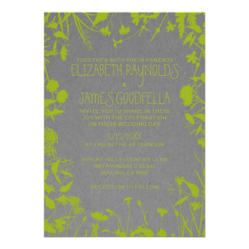 Rustic Garden Wedding Invitations