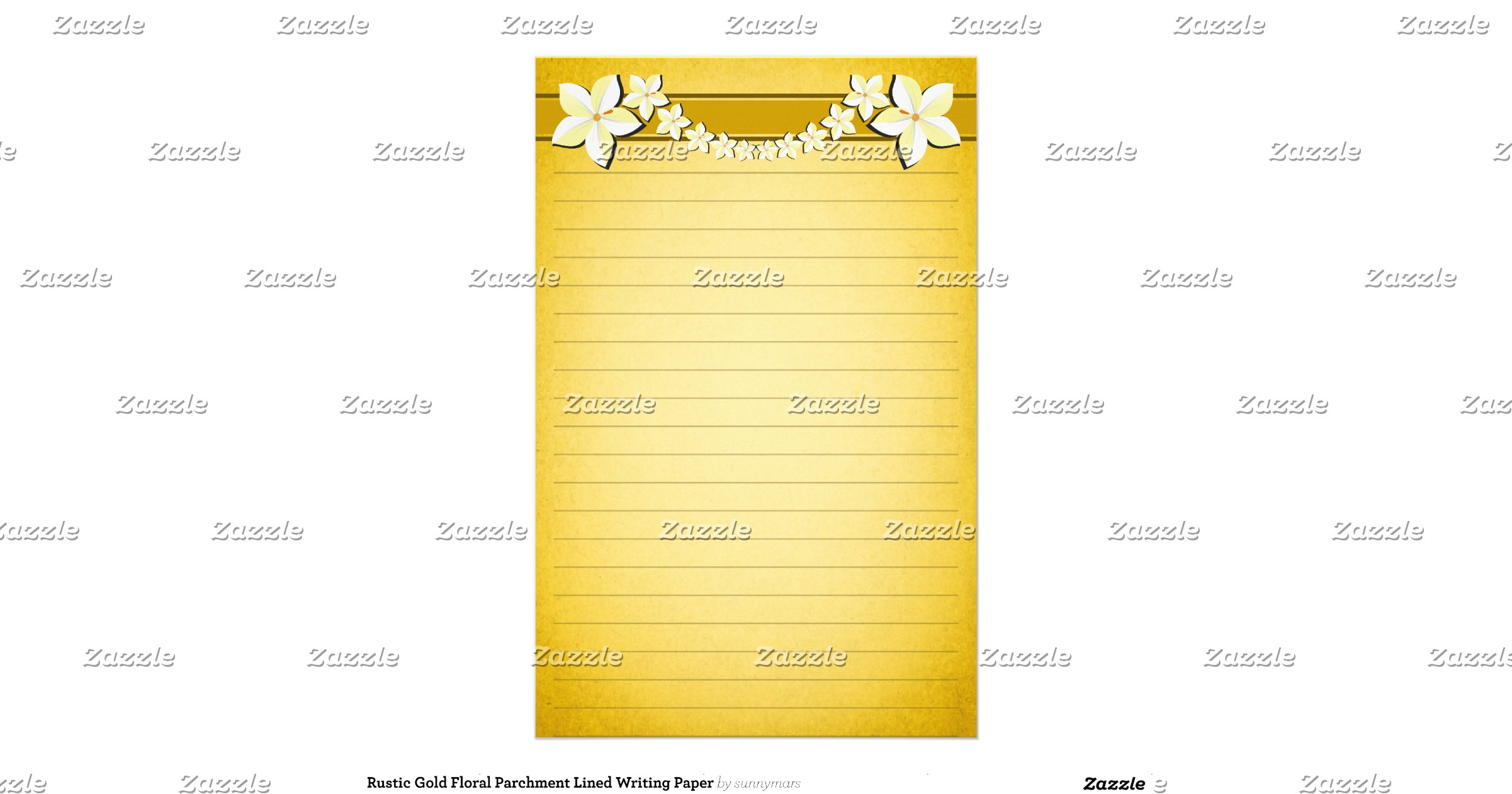 rustic_gold_floral_parchment_lined_writing_paper_stationery