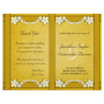 Rustic Gold Wedding Program Ceremony & Party Personalized Flyer