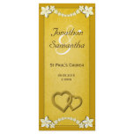 Rustic Gold Wedding Program Ceremony & Party rack cards