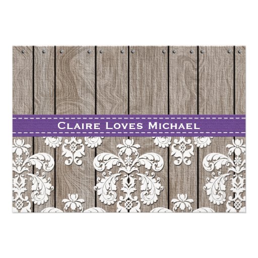 Rustic Grape Bridal Shower Invitations