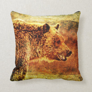 grizzly bear pillow