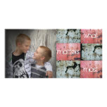Rustic Grunge Blocks Picture Card