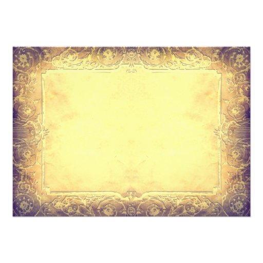 rustic grungy antique wedding invitations