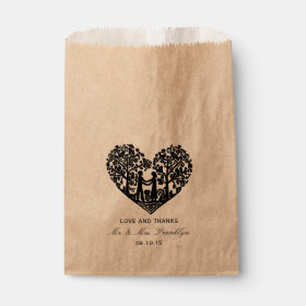 Rustic Heart Wedding Favor Bag