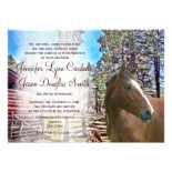 Rustic Horse Barn Corral Wedding Invitation