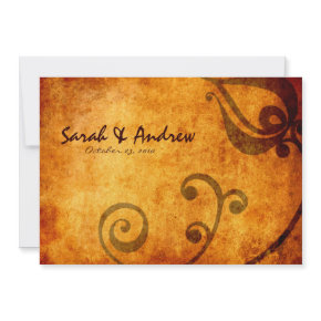 Rustic Horseshoe Wedding Invitation invitation