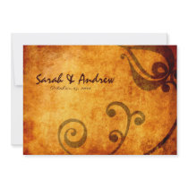 Rustic Horseshoe Wedding Invitation
