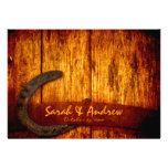 Rustic Horseshoe Wedding Invitation