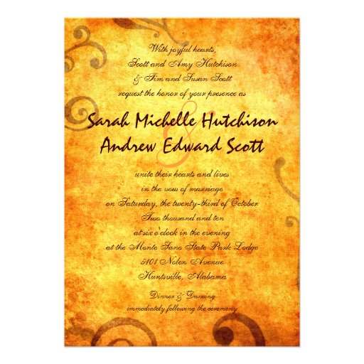 Rustic Horseshoe Wedding Invitation