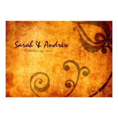 Rustic Horseshoe Wedding Invitation