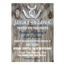 Rustic Horseshoe Western Wedding Invitations Rustic Horseshoe Western Wedding Invitations
