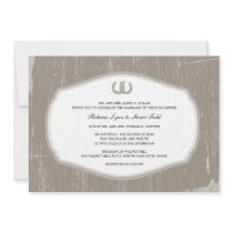 Rustic Horseshoes Barn Wedding Personalized Invites