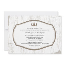 Rustic Horseshoes Barn Wedding Invitations