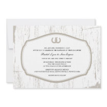 Rustic Horseshoes Barn Wedding Invitation