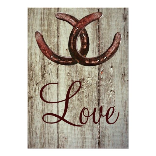 Rustic Horseshoes Country Style Wedding Invitation