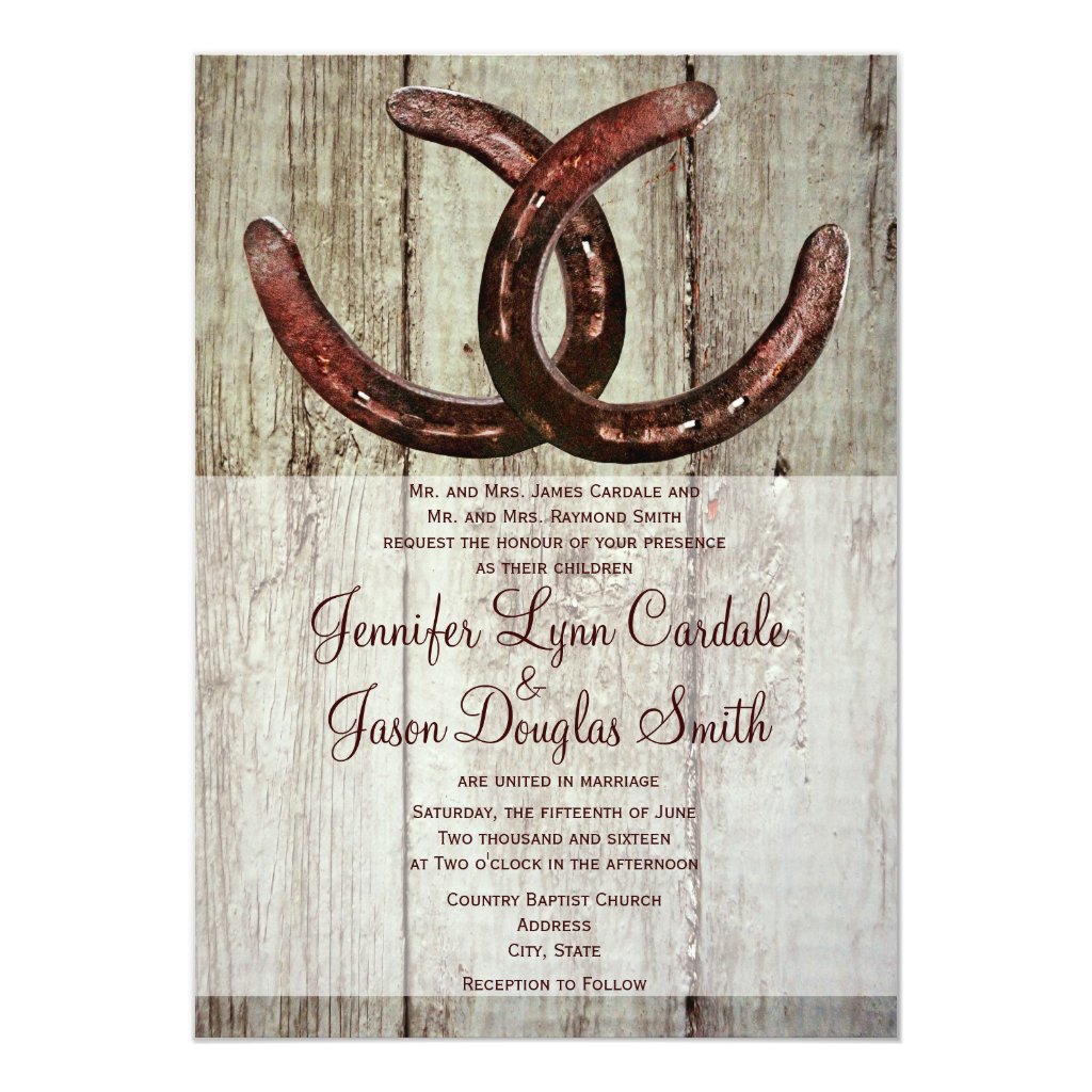 Wedding invitations western style