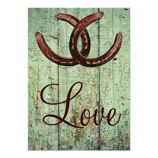 Rustic Horseshoes Country Style Wedding Invitation