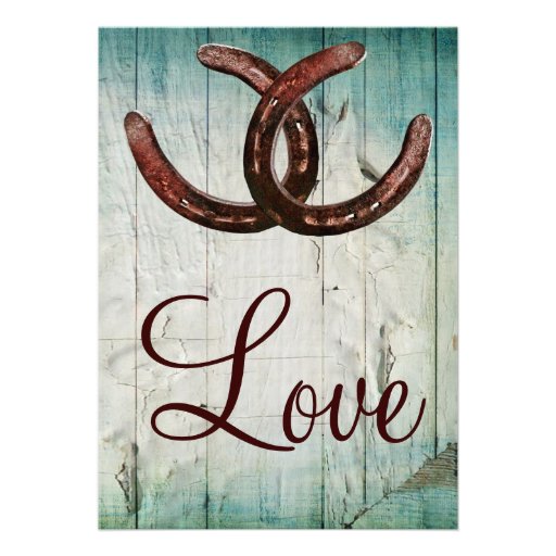 Rustic Horseshoes Country Style Wedding Invitation