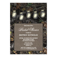 Rustic Hunting Camo Bridal Shower Invitations