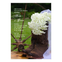 Rustic Hydrangea Country Post Wedding Brunch Invitations