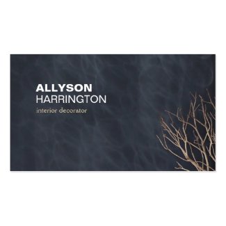 RUSTIC INTERIOR CHALKBOARD WITH BRANCHES BUSINESS CARDS