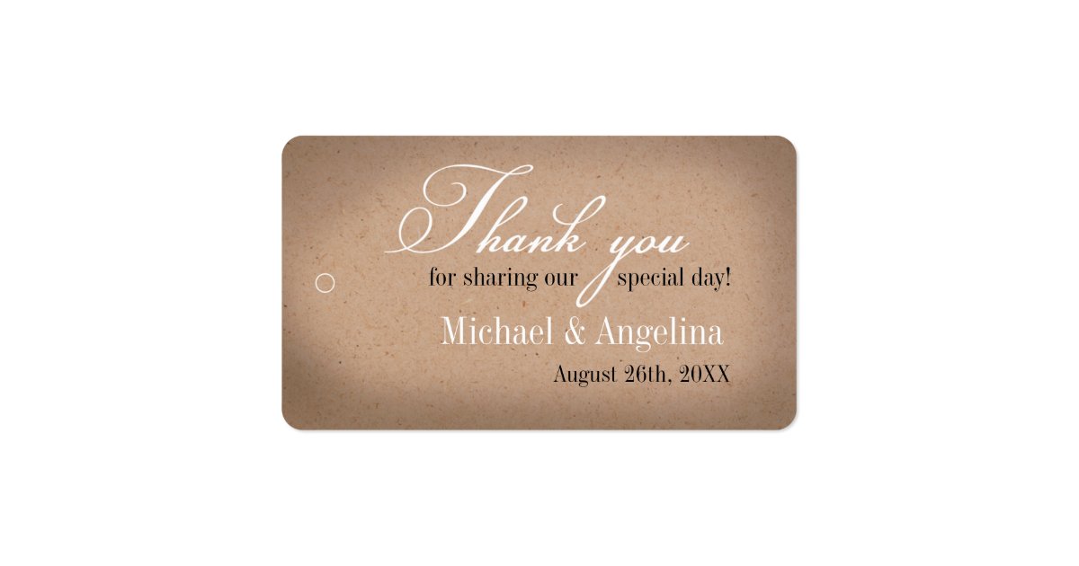 Rustic Kraft Design 100/pk DIY Wedding Favor Tags Business Card ...