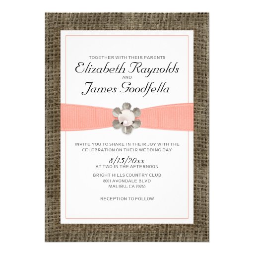 Rustic Lace and Pearl Wedding Invitations