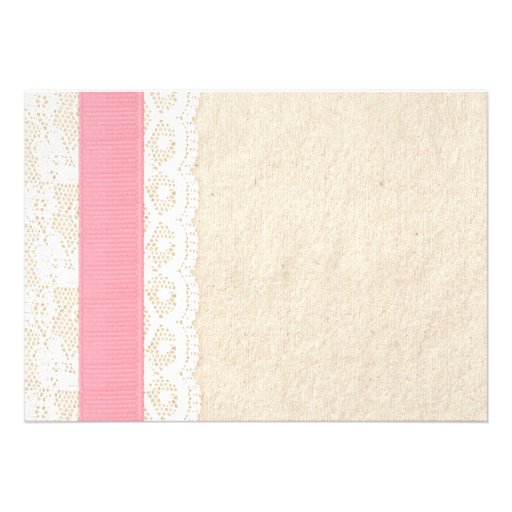 Rustic Lace and Pearls Bridal Shower Invitations