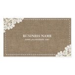 Rustic Lace & Burlap Sewing/Craft Business Cards