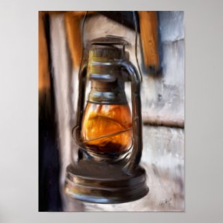 Rustic Lantern print