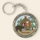 Rustic Lodge: Camo Cabin Keys with Bear keychains