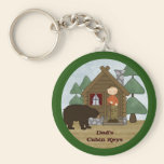 Rustic Lodge: Country Cabin Keys with Bear Custom keychains