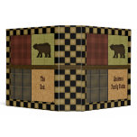 Rustic Lodge Look With Bear Customizable Family Binder