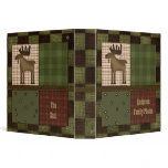 Rustic Lodge Look With Moose Customizable Family 3 Ring Binder