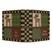 Rustic Lodge Look With Moose Customizable Family Binders