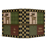 Rustic Lodge Look With Moose Customizable Family binders