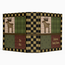 Rustic Lodge Look With Moose Customizable Family Binders