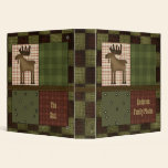 Rustic Lodge Look With Moose Customizable Family binders